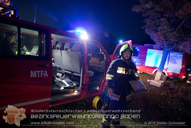 20181012 Realistische Brandeinsatzbung in Oberwaltersdorf  Foto:  Stefan Schneider