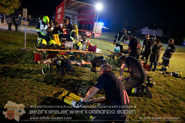 20181012 Realistische Brandeinsatzbung in Oberwaltersdorf  Foto:  Stefan Schneider