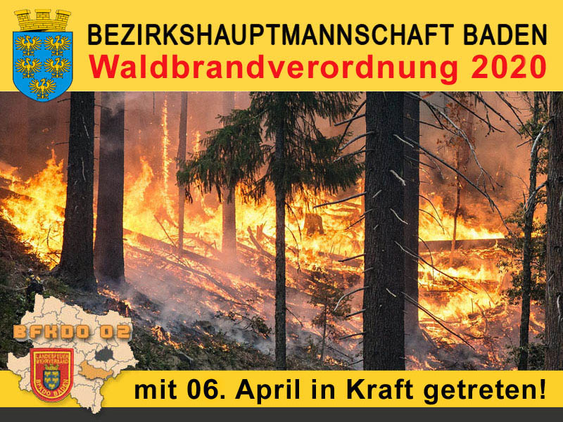 Waldbrandverordnung 2020 fr den Bezirk BADEN in Kraft getreten
