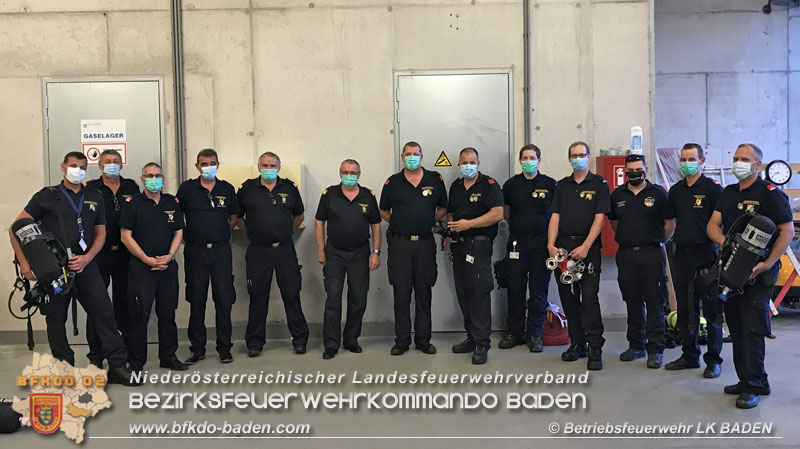 20200710 Ausbildungsprfung Atemschutz bei der Betriebsfeuerwehr Landesklinikum BADEN  Foto:  BTF LK BADEN