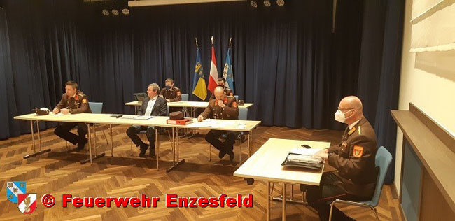 20210122 Jahreshauptversammlung mit Wahlen bei der FF Enzesfeld  Foto: Freiwillige Feuerwehr Enzesfeld