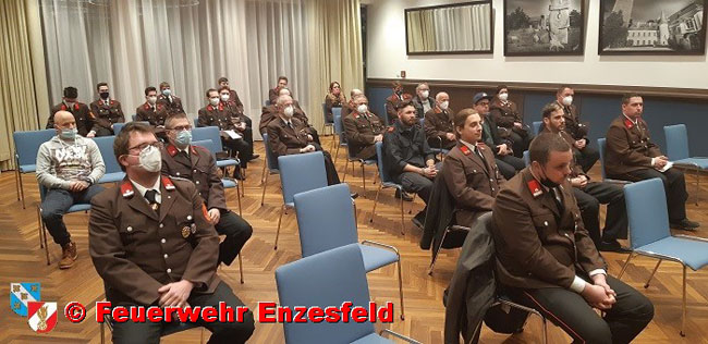 20210122 Jahreshauptversammlung mit Wahlen bei der FF Enzesfeld  Foto: Freiwillige Feuerwehr Enzesfeld