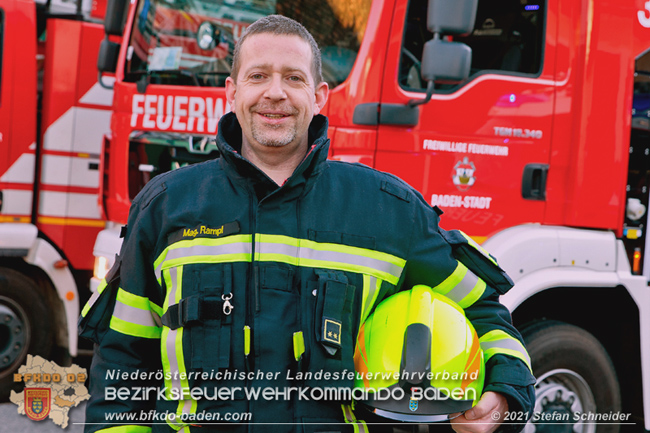 20210129 Leiter des Verwaltungsdienstes OV Mag. Michael Rampl der FF Baden-Stadt  Foto: Stefan Schneider / Freiwillige Feuerwehr Baden-Stadt