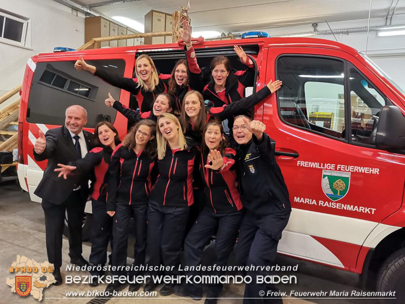 20211023 Damenwettkampftruppe FF Maria Raisenmarkt qualifiziert fr die Weltmeisterschaft 2022 in Celje Slowenien!  Foto:  Freiwillige Feuerwehr Maria Raisenmarkt