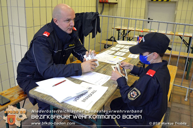 20211023 Wissenstest der Feuerwehrjugend 2021 Bezirk BADEN in Baden  Foto: BSB Markus Trobits