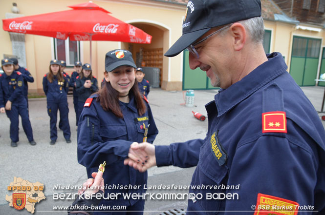 20211023 Wissenstest der Feuerwehrjugend 2021 Bezirk BADEN in Baden  Foto: BSB Markus Trobits