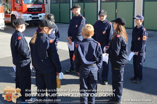 20211023 Wissenstest der Feuerwehrjugend 2021 Bezirk BADEN in Baden  Foto: BSB Markus Trobits