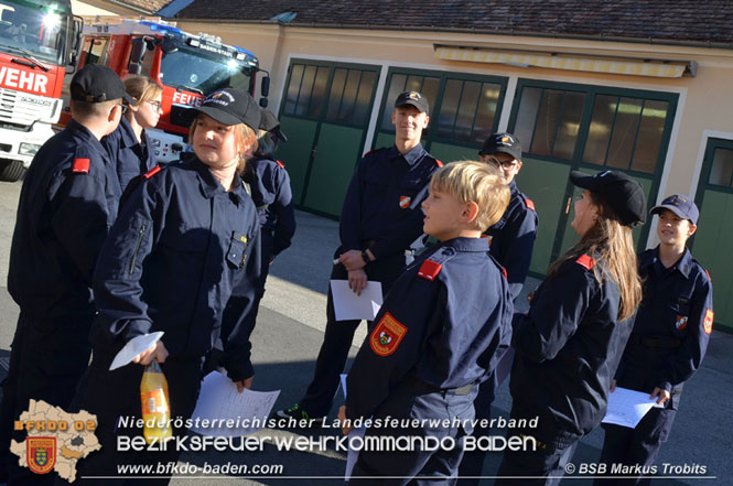 20211023 Wissenstest der Feuerwehrjugend 2021 Bezirk BADEN in Baden  Foto: BSB Markus Trobits