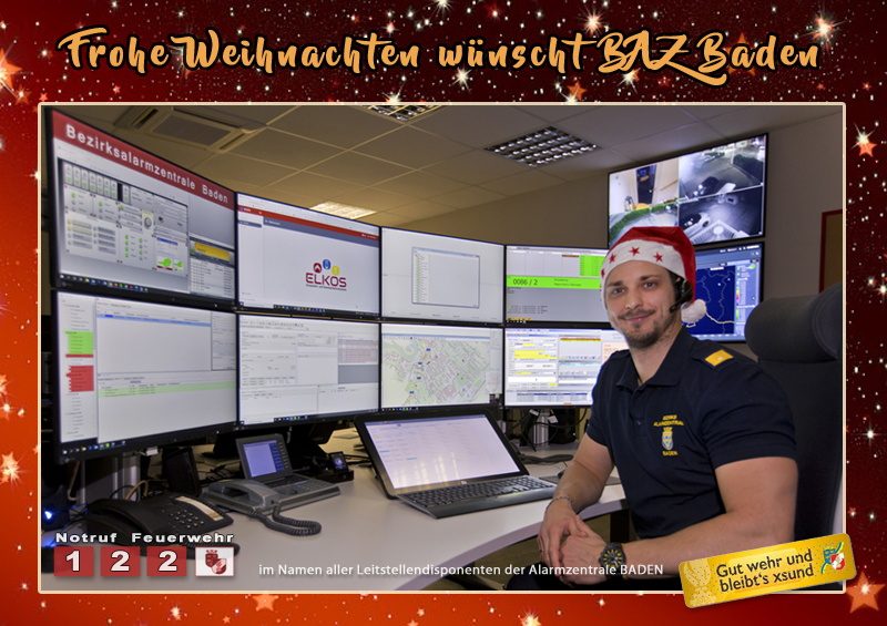Weihnachtsgrüße aus der Bezirksalarmzentrale BADEN Foto/Grafik: © Stefan Schneider BFKDO BADEN Weihnachtsgrüße aus der Bezirksalarmzentrale BADEN Foto/Grafik: © Stefan Schneider BFKDO BADEN
