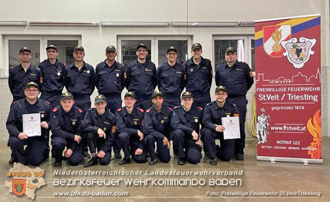 Ausbildungsprüfung „Technischer Einsatz" in Bronze, Silber und Gold erfolgreich abgelegt Foto: FF St.Veit/Triesting Ausbildungsprüfung „Technischer Einsatz" in Bronze, Silber und Gold erfolgreich abgelegt Foto: FF St.Veit/Triesting