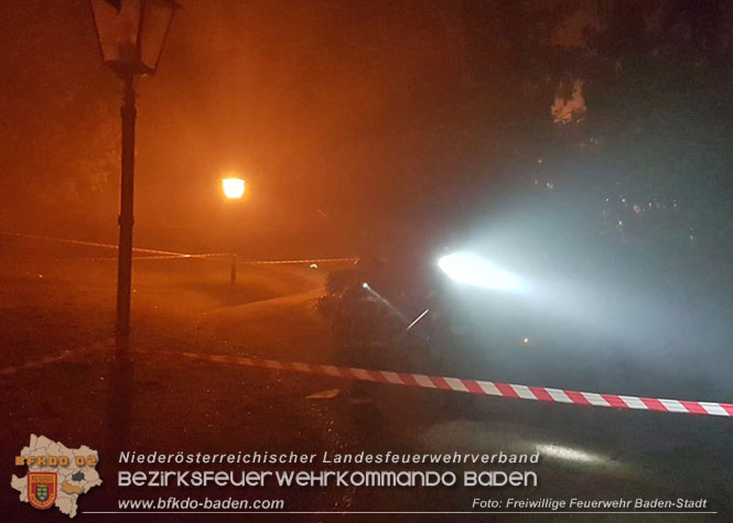 20230101 Brandsicherheitswache im Zuge des groen Feuerwerk um Mitternacht im Badener Kurpark  Foto: Freiwillige Feuerwehr Baden-Stadt