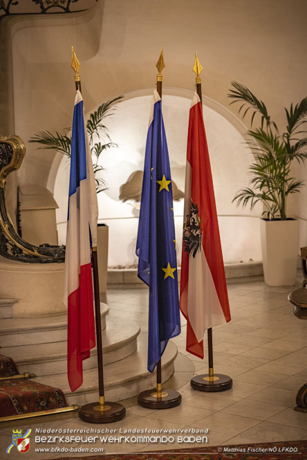 20230118 NÖ Waldbrandbekämpfer zu Gast in der Französischen Botschaft  Foto: Matthias Fischer NÖ LFV