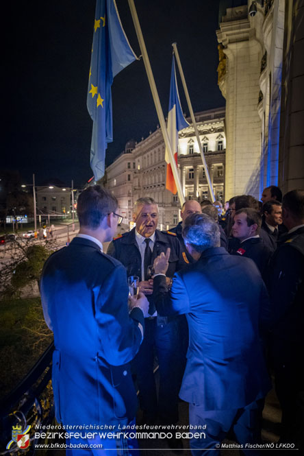 20230118 NÖ Waldbrandbekämpfer zu Gast in der Französischen Botschaft  Foto: Matthias Fischer NÖ LFV