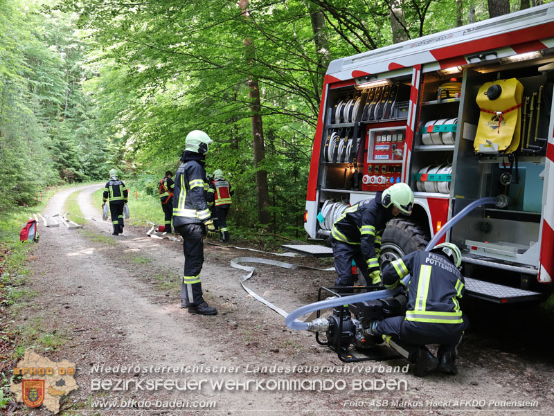 20240601 Abschnittsbung Waldbrand" 2024 in Furth-Pottenstein-Weissenbach  Foto: ASB Markus Hackl AFKDO Pottenstein