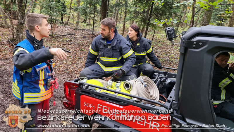 20241005_Abschnittsfeuerwehr�bung in Pfaffst�tten Waldgebiet Rund um die Rudolf Prokschh�tte  Foto: Stefan Schneider FF Baden-Stadt