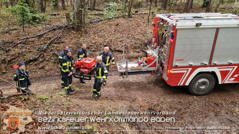 20241005_Abschnittsfeuerwehr�bung in Pfaffst�tten Waldgebiet Rund um die Rudolf Prokschh�tte  Foto: Stefan Schneider FF Baden-Stadt