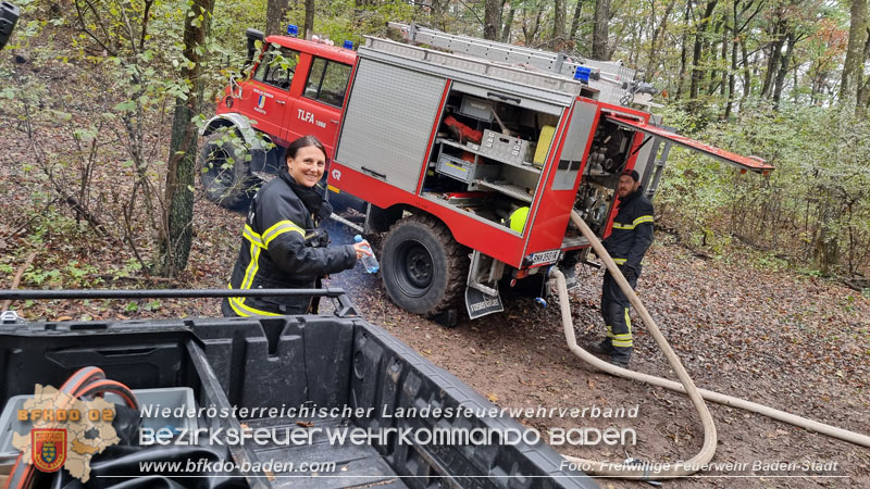 20241005_Abschnittsfeuerwehr�bung in Pfaffst�tten Waldgebiet Rund um die Rudolf Prokschh�tte  Foto: Stefan Schneider FF Baden-Stadt