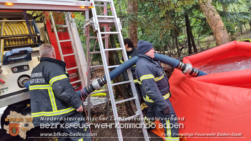 20241005_Abschnittsfeuerwehr�bung in Pfaffst�tten Waldgebiet Rund um die Rudolf Prokschh�tte  Foto: Stefan Schneider FF Baden-Stadt