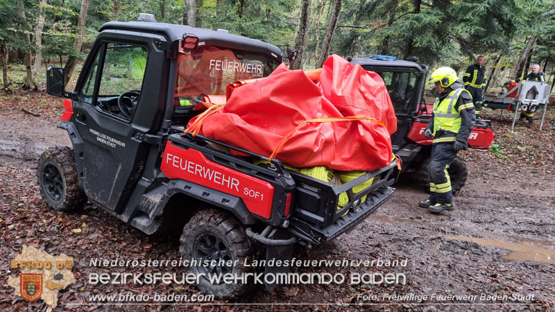 20241005_Abschnittsfeuerwehr�bung in Pfaffst�tten Waldgebiet Rund um die Rudolf Prokschh�tte  Foto: Stefan Schneider FF Baden-Stadt