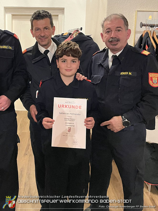 20241214 Weihnachtsfeier der drei Badener Feuerwehrjugendgruppen am Rudolfshof mit Auszeichnungen Foto: Christoph Hinterberger FF Baden-Stadt 20241214 Weihnachtsfeier der drei Badener Feuerwehrjugendgruppen am Rudolfshof mit Auszeichnungen Foto: Christoph Hinterberger FF Baden-Stadt