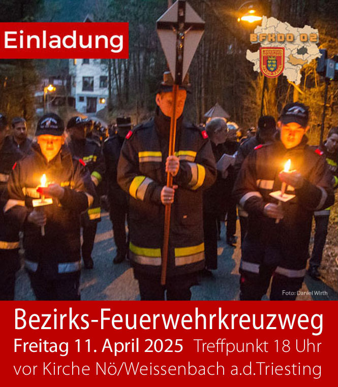 Einladung zum Bezirks-Feuerwehrkreuzweg 2025 BFKDO BADEN
