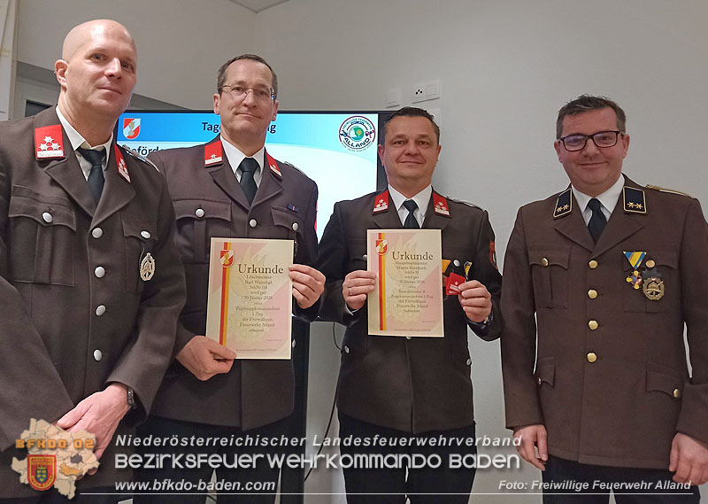 20260130_Jahreshauptversammlung und Neues Kommando bei der FF Alland gewählt Foto: FF Alland 20260130_Jahreshauptversammlung und Neues Kommando bei der FF Alland gewählt Foto: FF Alland