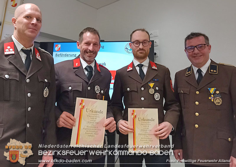 20260130_Jahreshauptversammlung und Neues Kommando bei der FF Alland gewählt Foto: FF Alland 20260130_Jahreshauptversammlung und Neues Kommando bei der FF Alland gewählt Foto: FF Alland