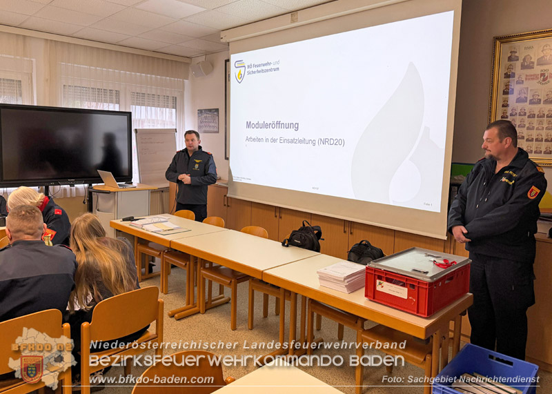 20260321_Modul NRD20 Arbeiten in der Einsatzleitung in Wienersdorf  Foto: Sachgebiet Nachrichtendienst BFKDO BADEN
