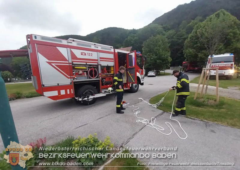 20260605_Gro��bung in der Mittelschule Weissenbach a.d.Triesting   Foto: FF Weissenbach/Triesting
